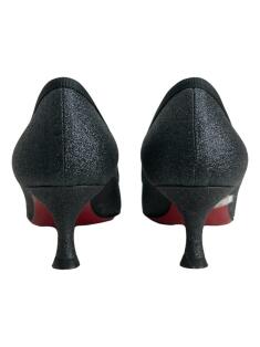 Sapato de Salto Christian Louboutin Marcia Balla Glitter Preto