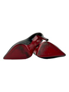 Sapato de Salto Christian Louboutin Pigalle Plato 120 Patent Calf