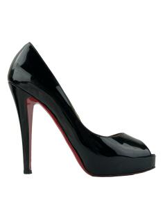 Sapato de Salto Christian Louboutin Very Prive 120 Preto - BJOG1