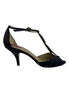 Sapato de Salto Zeferino Cetim Preto