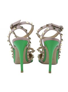 Sapato Valentino Rockstud Verde - SZ7026 Original | Etiqueta Única
