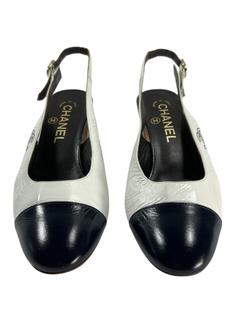 Scarpin Chanel Cap Toe Slingback Bicolor - CHK776 Original