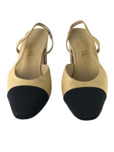 シャネル　CC タンク38 Scarpin Chanel Slingback Cap Toe CC Bicolor - CITW34 Original
