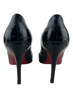 Scarpin Christian Louboutin Pigalle 85 Couro Preto - CBWE3