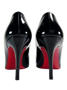 Scarpin Christian Louboutin Pigalle 85 Verniz Preto - CZIC1