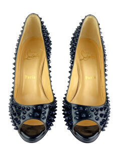 Scarpin Christian Louboutin Spikes Preto - AOP86 Original