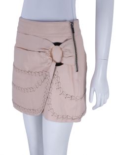 Shorts Saia Lolitta Couro Nude - ICO21 Original | Etiqueta Única