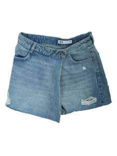 Shorts Zara Jeans Preto Original - AFBC24