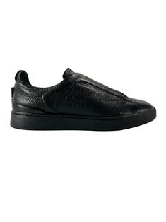 Tênis Ermenegildo Zegna Couro Preto - CTSS9 Original | Etiqueta Única