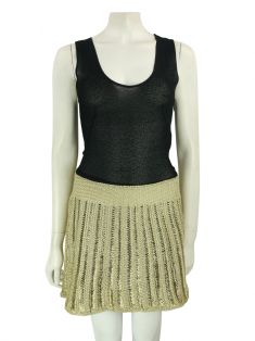 Vestido Jay Ahr Knit Preto e Dourado