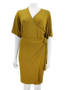 Yellow wrap best sale dress target