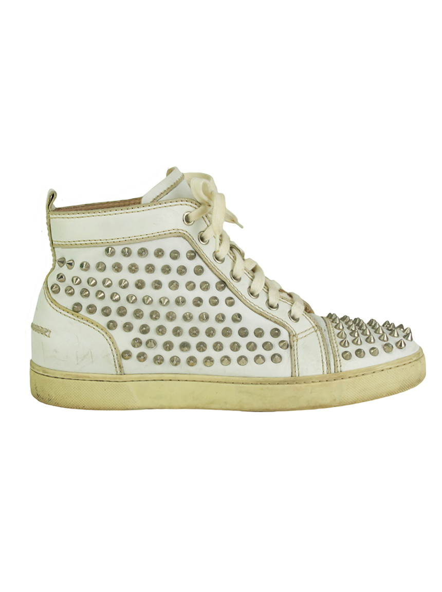 Tênis Christian Louboutin Louis Rhinestones Spikes - AR267