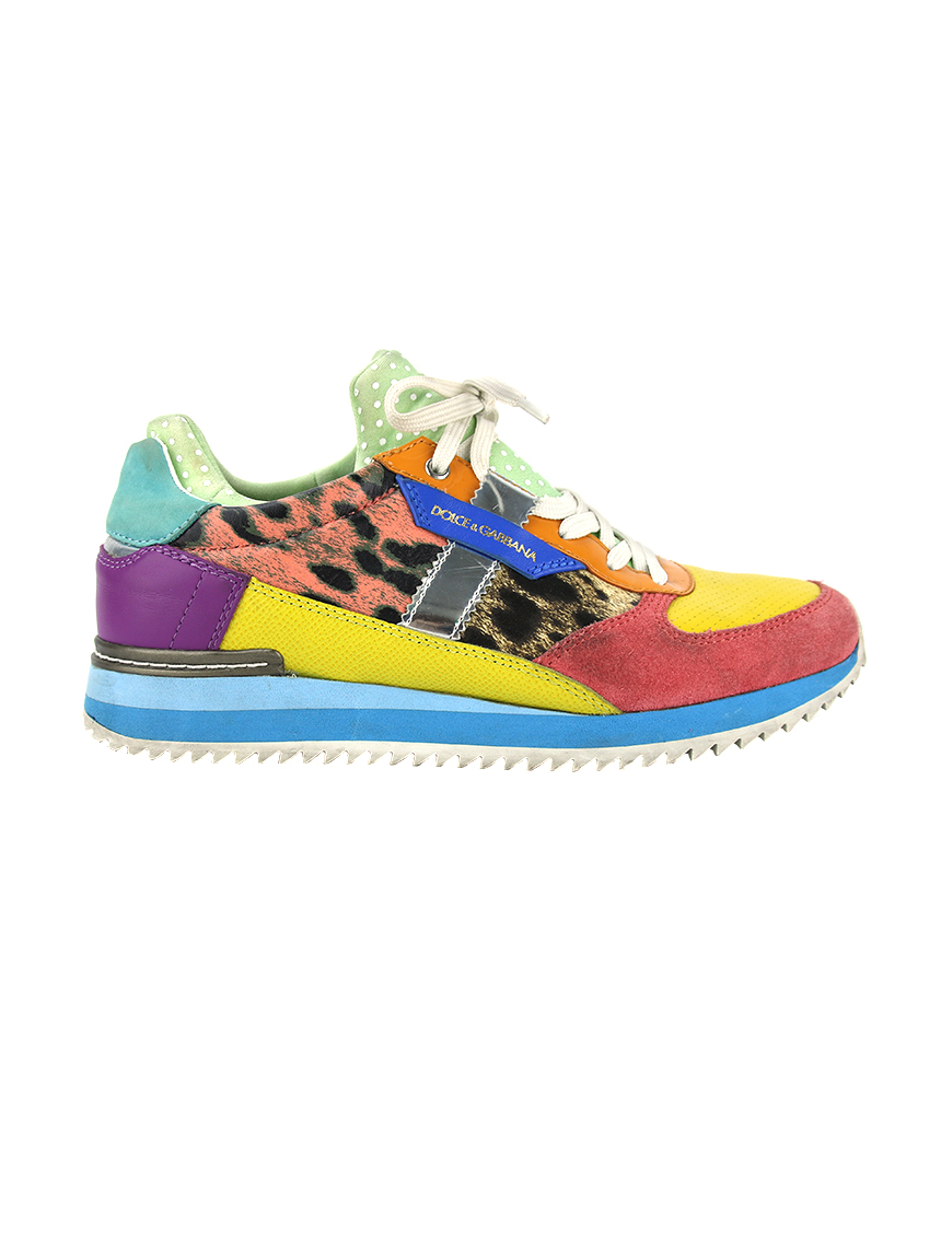 Tênis Dolce & Gabbana Panelled Sneakers Colorido - DNQ1 Original