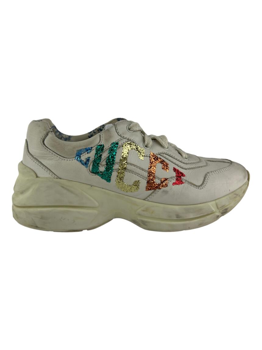 Gucci Rython Flag Tênis Gucci Rython Glitter Branco - CALE1 Original | Etiqueta Única