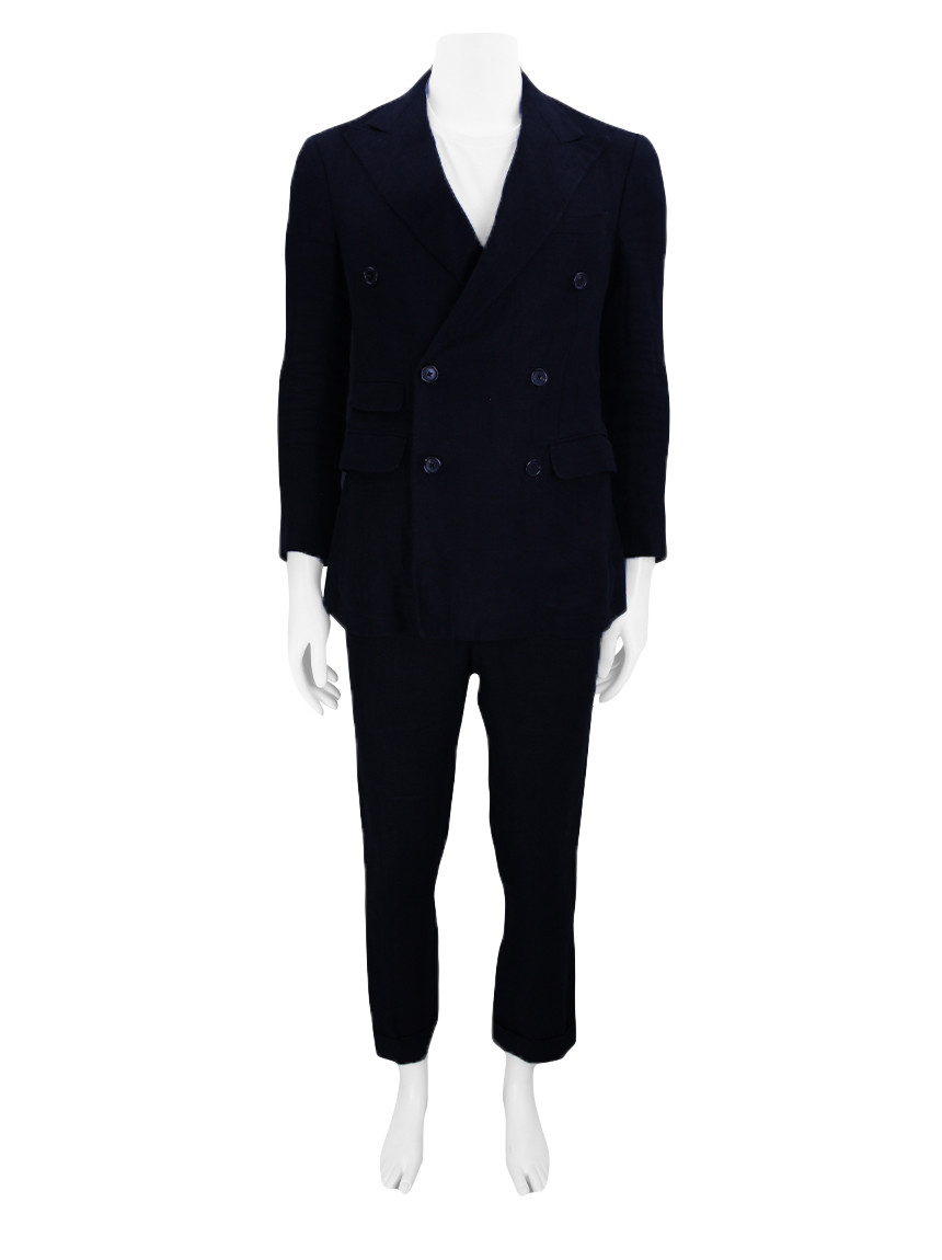 Terno Ralph Lauren Purple Label Linho Preto - MHG98 Original