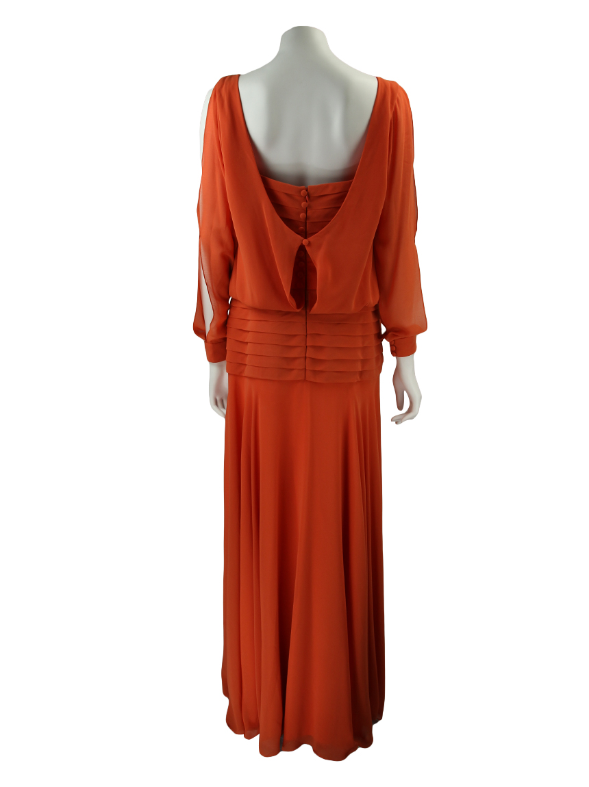 Vestido Candy Brown Longo Laranja Original BB40 Etiqueta Única