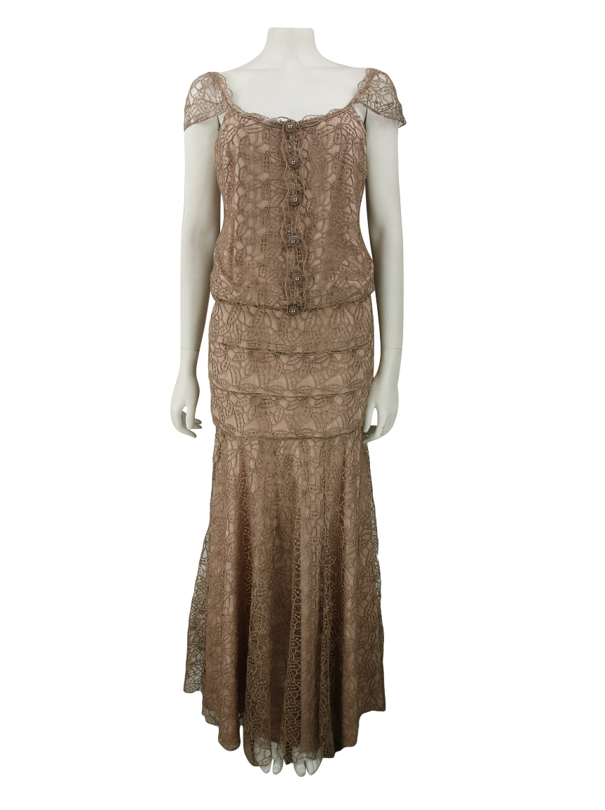 candy brown dress La Femme 33085