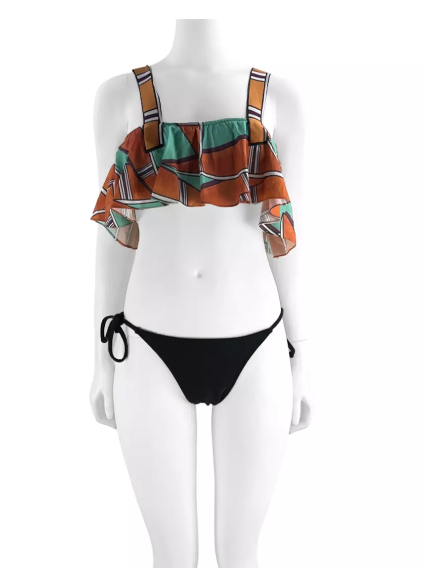 Biquini Água De Coco Top Estampado - QN561 Original | Etiqueta Única
