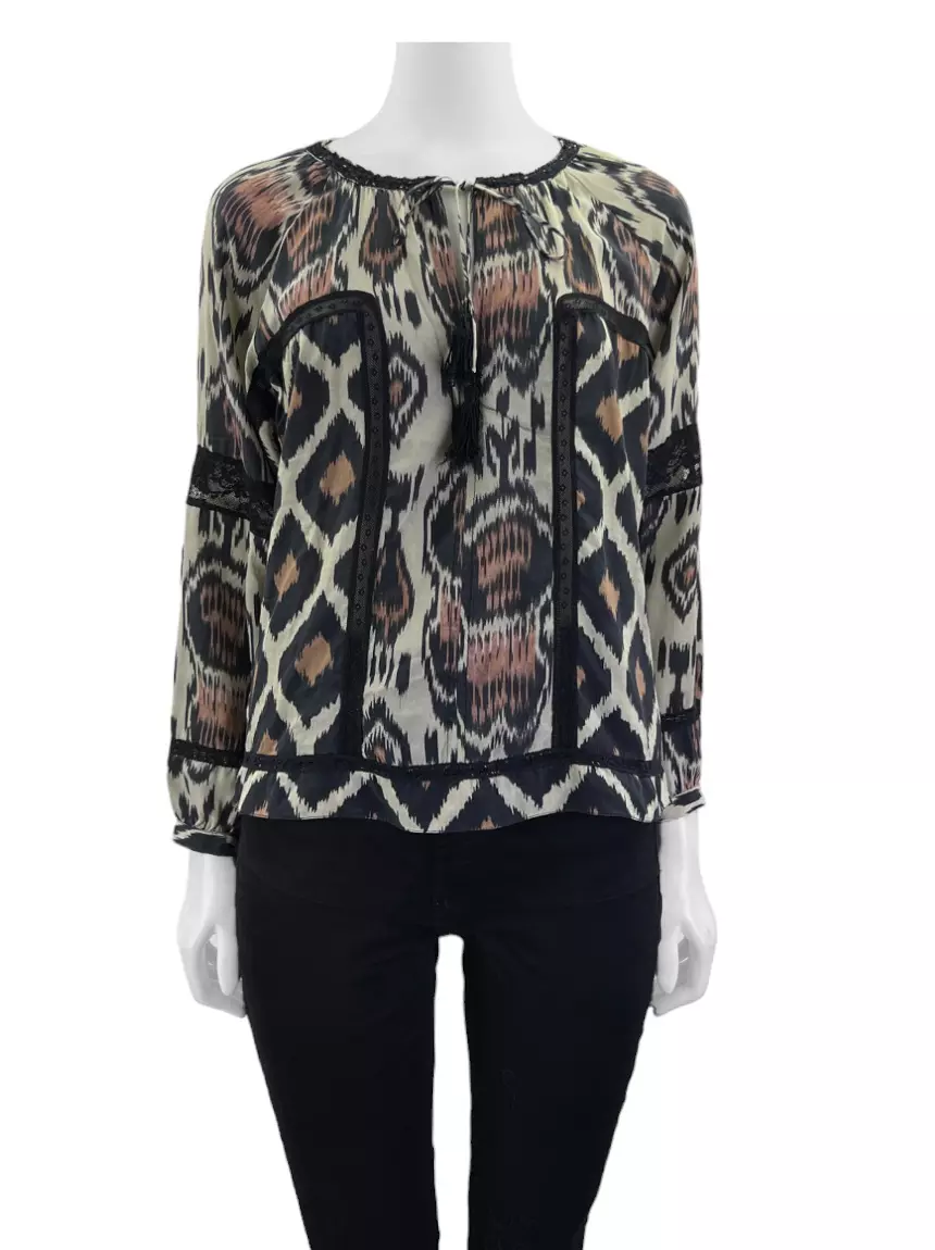Blusa Seda Animale Seda Blusas Con Estampado Animal Print Camisa