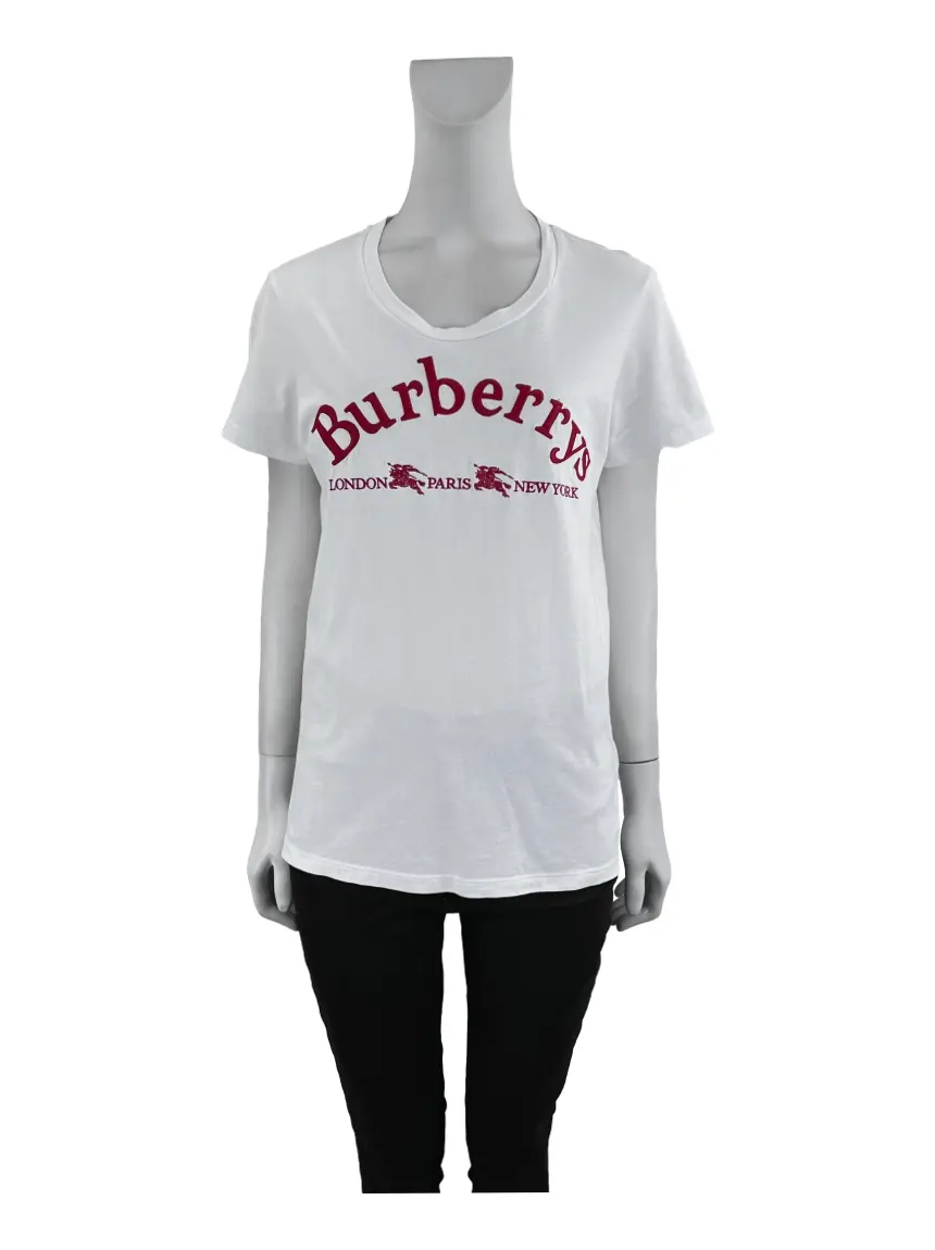 Camiseta Burberry Algodão Off-White Estampado CBY1024 Original