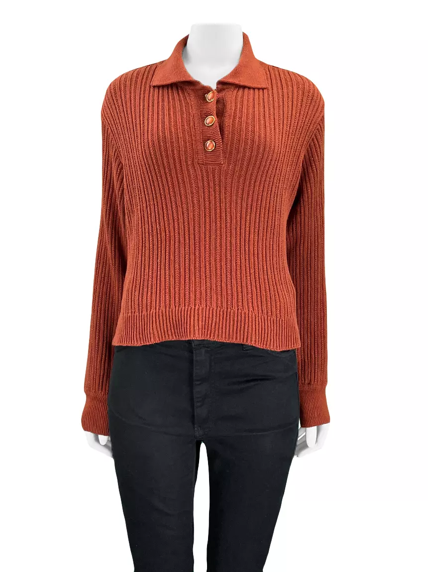 Blusa byNV Tricot Terracota KJZ76 Original Etiqueta Única