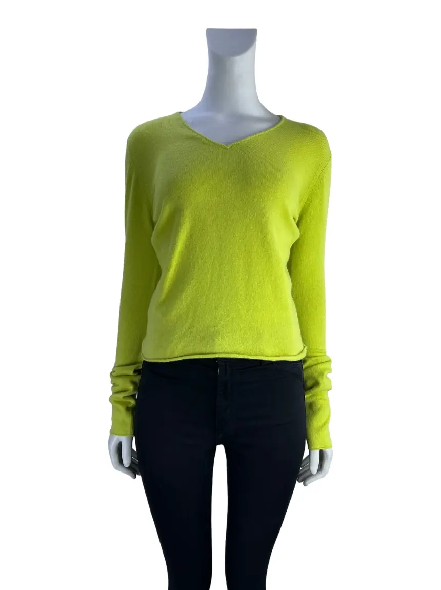 k_dress1piu1uguale3×Lucien Pellat-f Blusa Lucien Pellat-Finet Cashmere Verde - OFB573 Original
