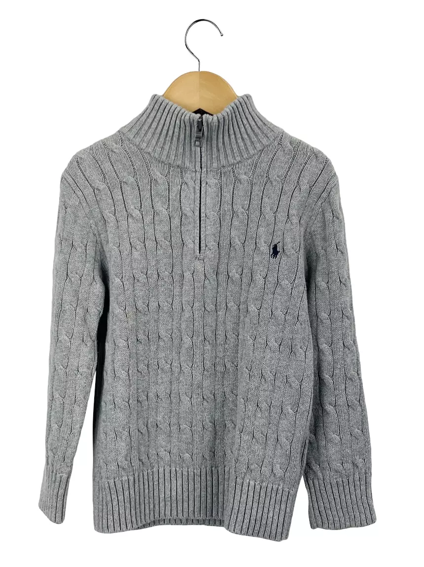Blusa Polo Ralph Lauren Tricot Cinza - KVW16 Original | Etiqueta Única