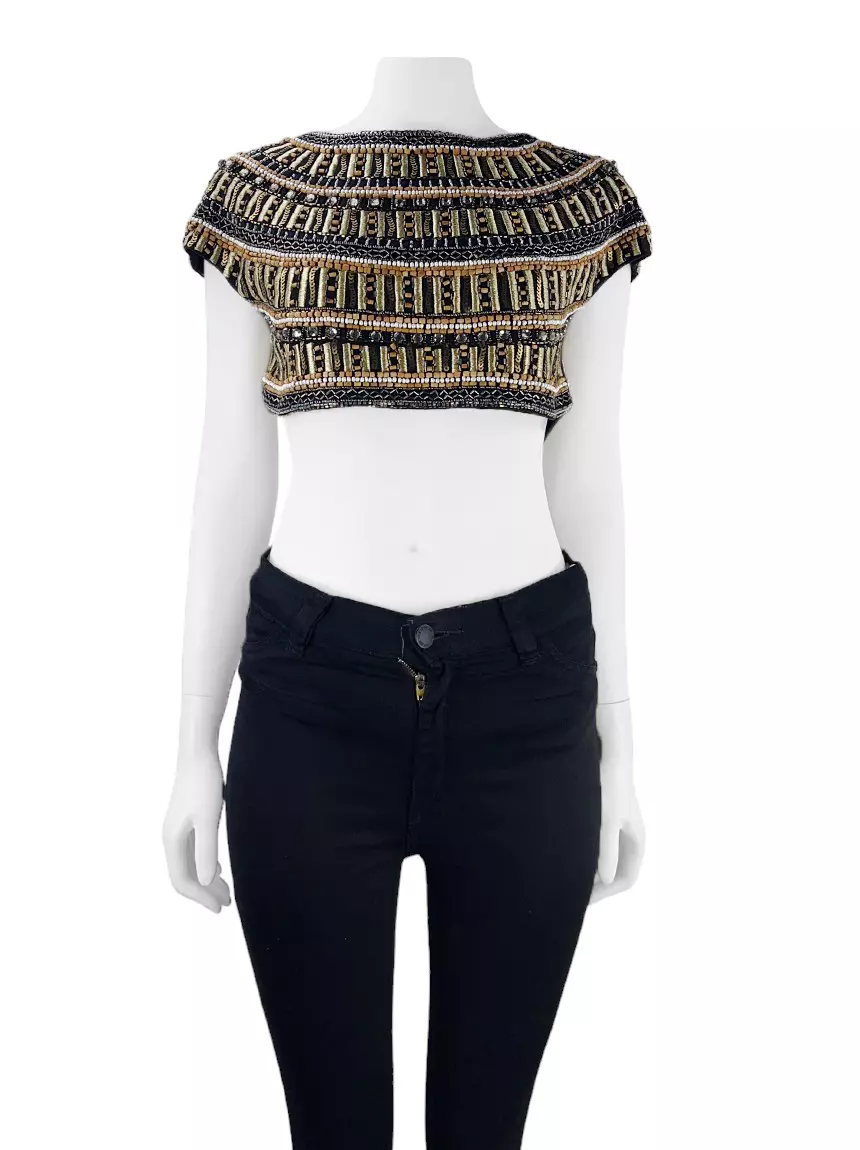 Blouse Blusa Bordados Zara Blusa Zara Bordado Preto HML146