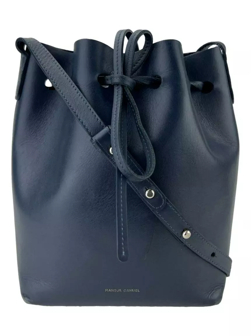 Bolsa Bucket Mansur Gavriel Couro Azul - AEYI33 Original