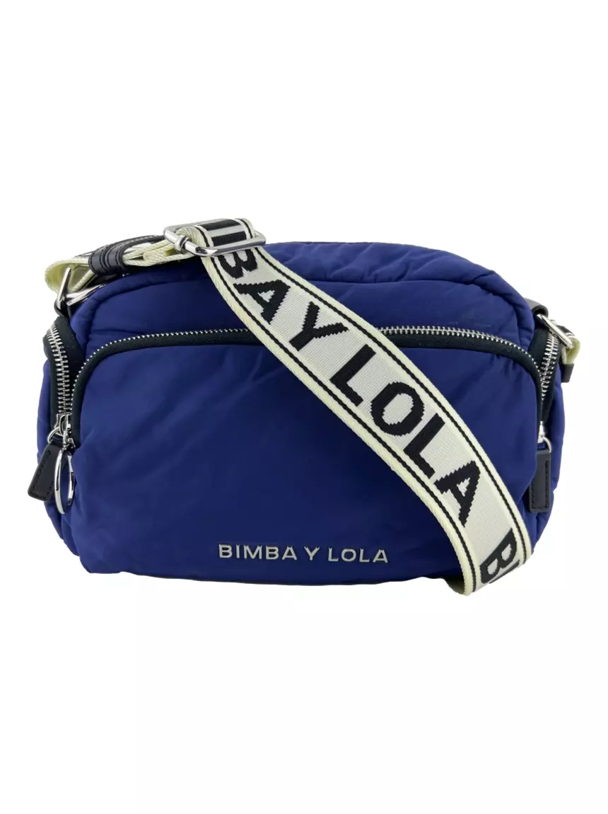 Bolsa com Alça BIMBA Y LOLA M Nylon Azul Original - FTG11