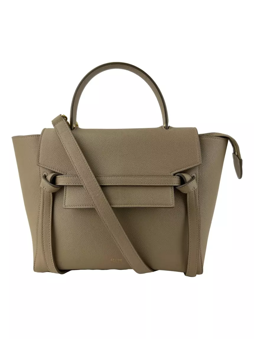 Bolsa com Al a Celine Belt Bag Mini Taupe Original IPW27