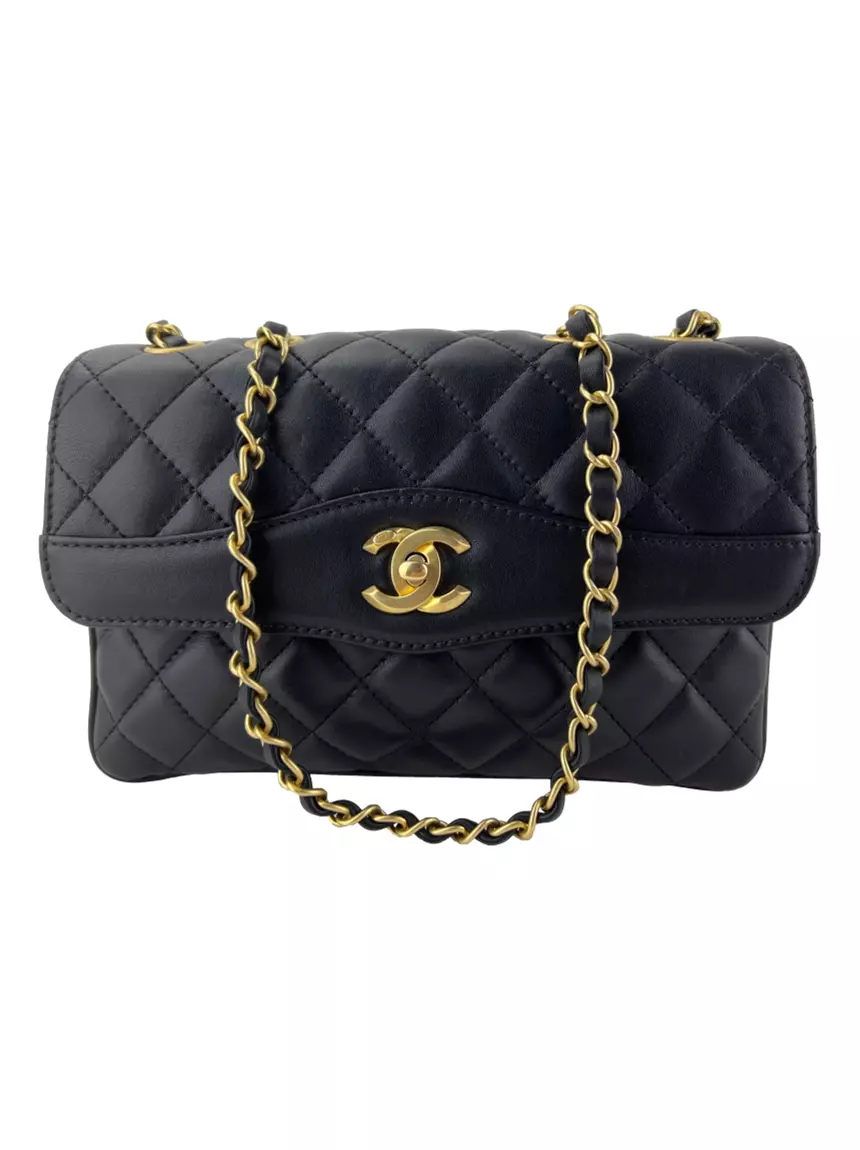 バッグ CHANEL vintage micro coco quilting black Bolsa com Alça Chanel Coco Vintage Flap Preta - ADWW5 Original