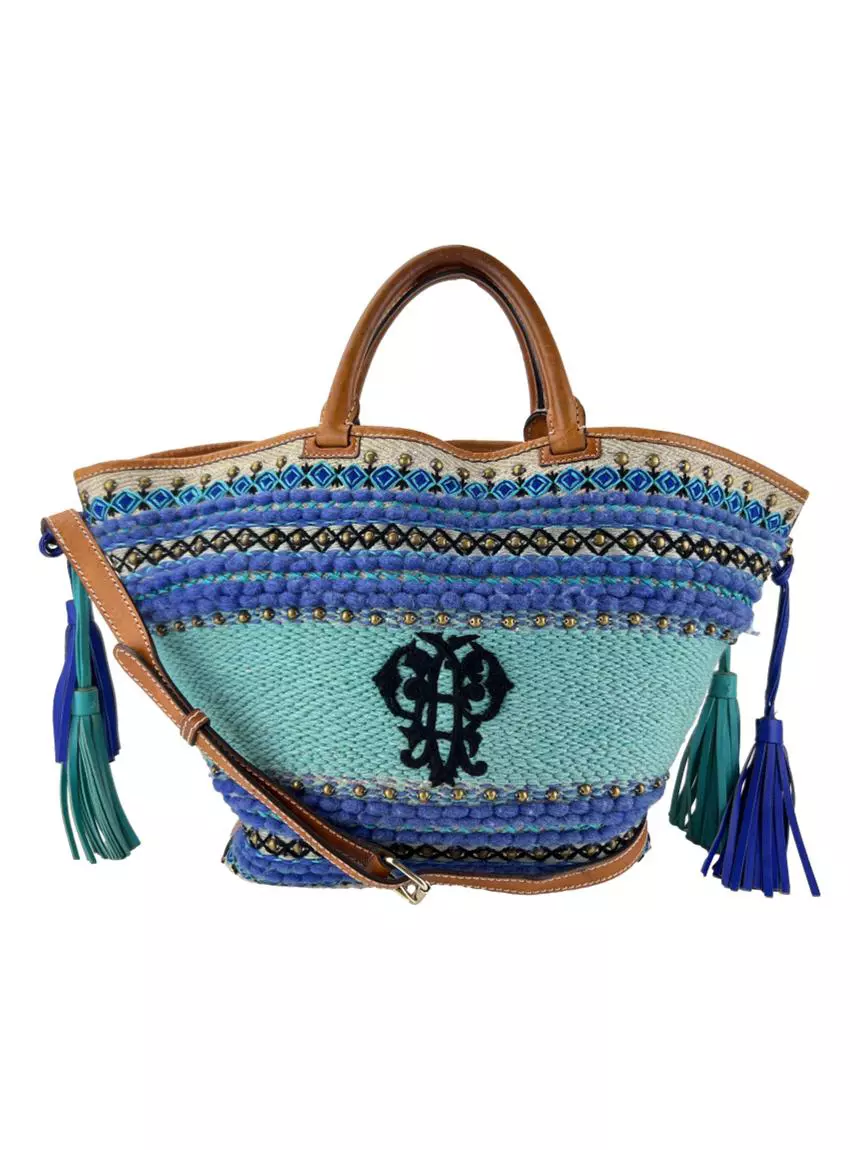 Bolsa com Alça Emilio Pucci Crochê Azul - QIY38 Original