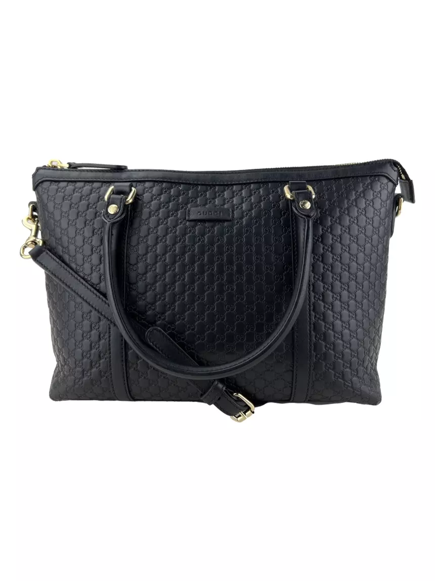 Bolsa com Alça Gucci Microguccissima Small Zippered Preta - AGUK1
