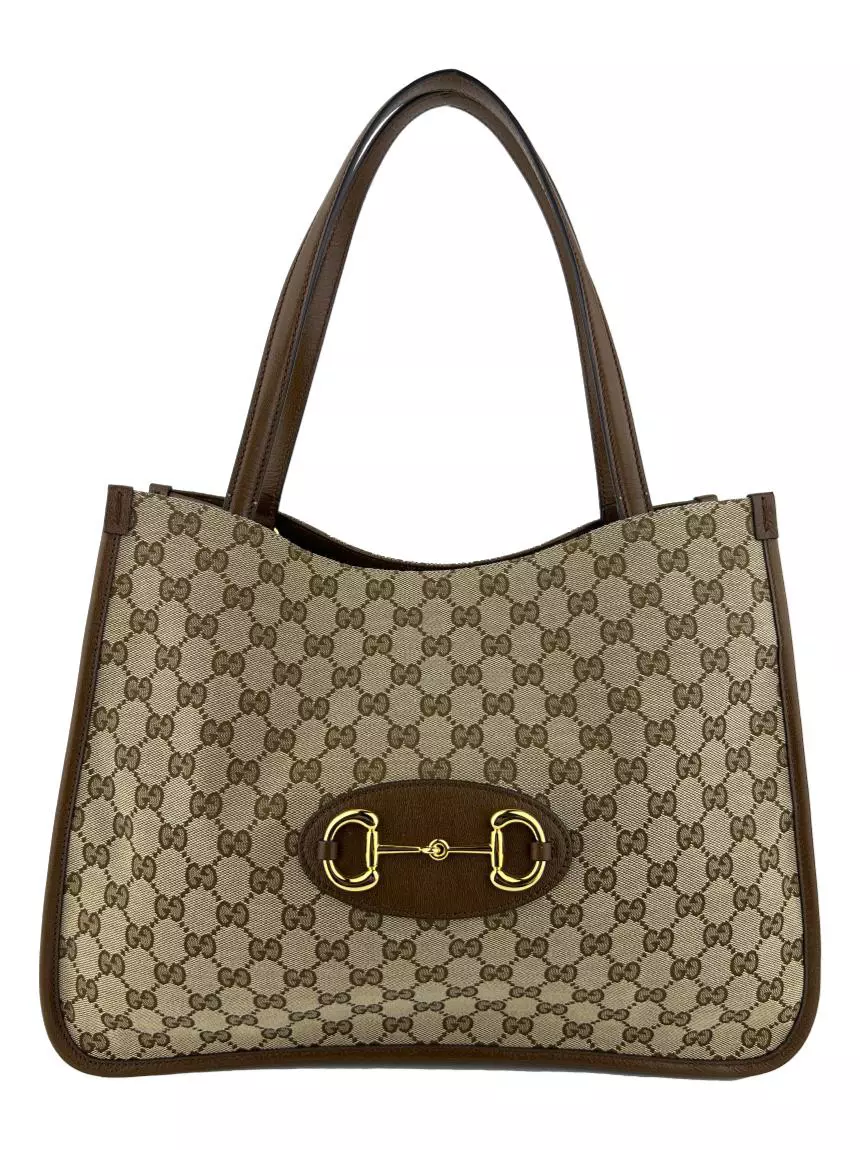 BOLSA GUCCI CALFSKIN 1955 MONOGRAM MARROM