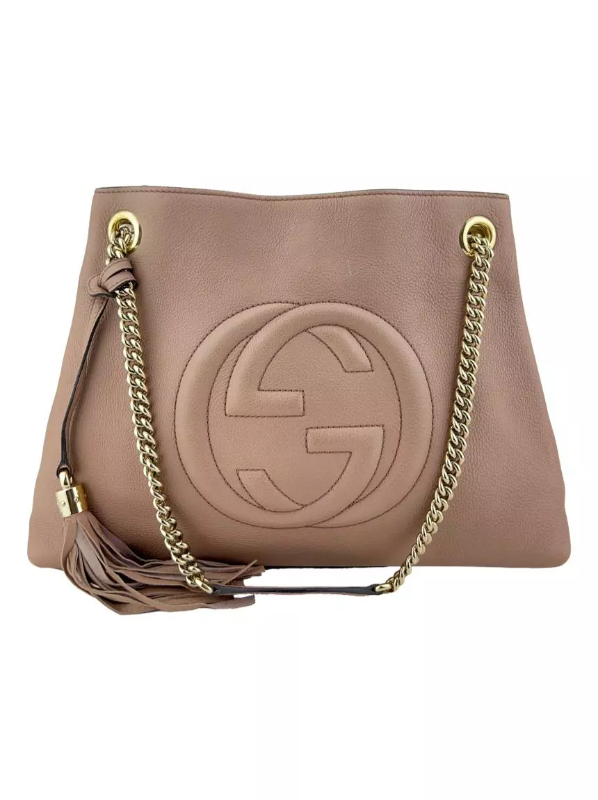 Bolsa Gucci Soho Chain Tote Nude