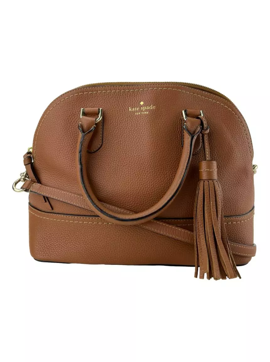 Bolsa com Alça Kate Spade McCall Street Carli Couro Caramelo