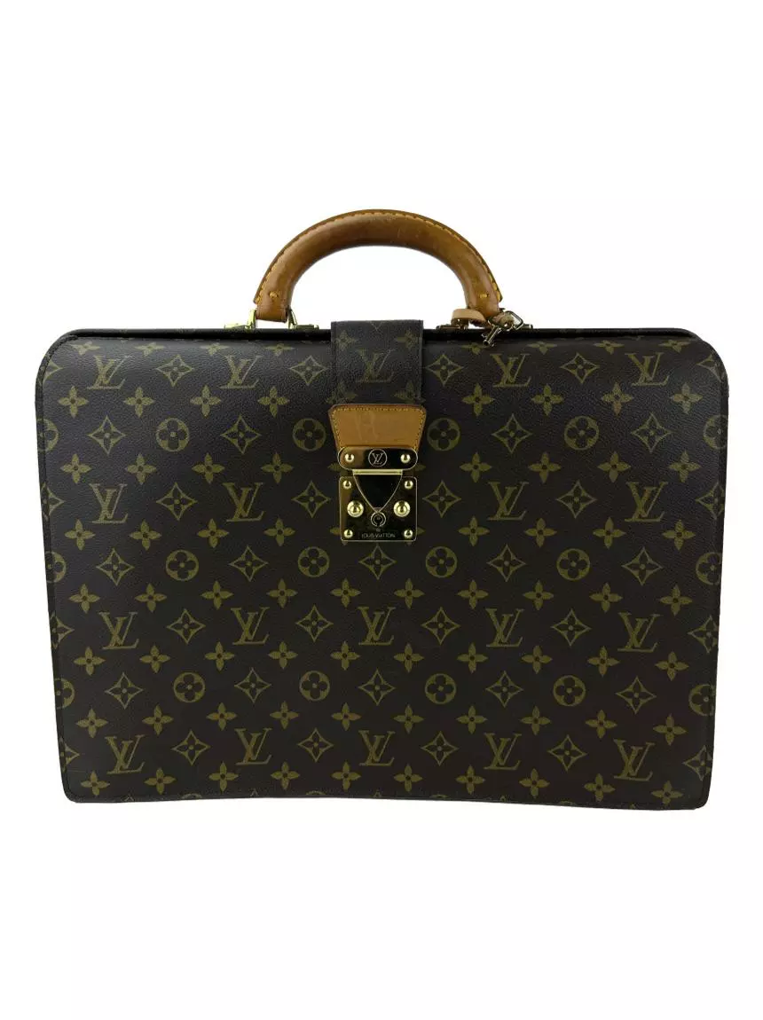 LOUIS VUITTON Serviette Fermoir Briefcase Hand Bag M53305 Monogram