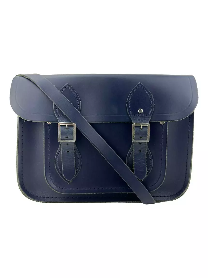 Bolsa com Alça The Cambridge Satchel Company Couro Azul Marinho
