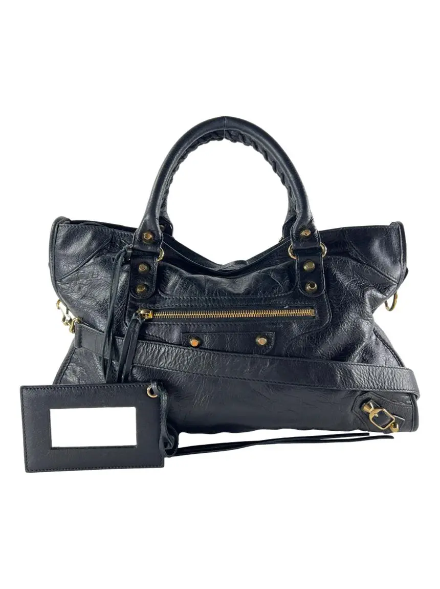 バッグ BALENCIAGA city Bolsa Tiracolo Balenciaga Motorcycle City Agneau Preto - DCQU6