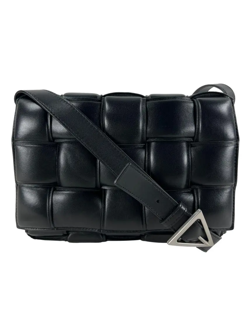 バッグ BOTTEGA VENETA Bolsa Tiracolo Bottega Veneta Padded Cassette Intreccio Preto