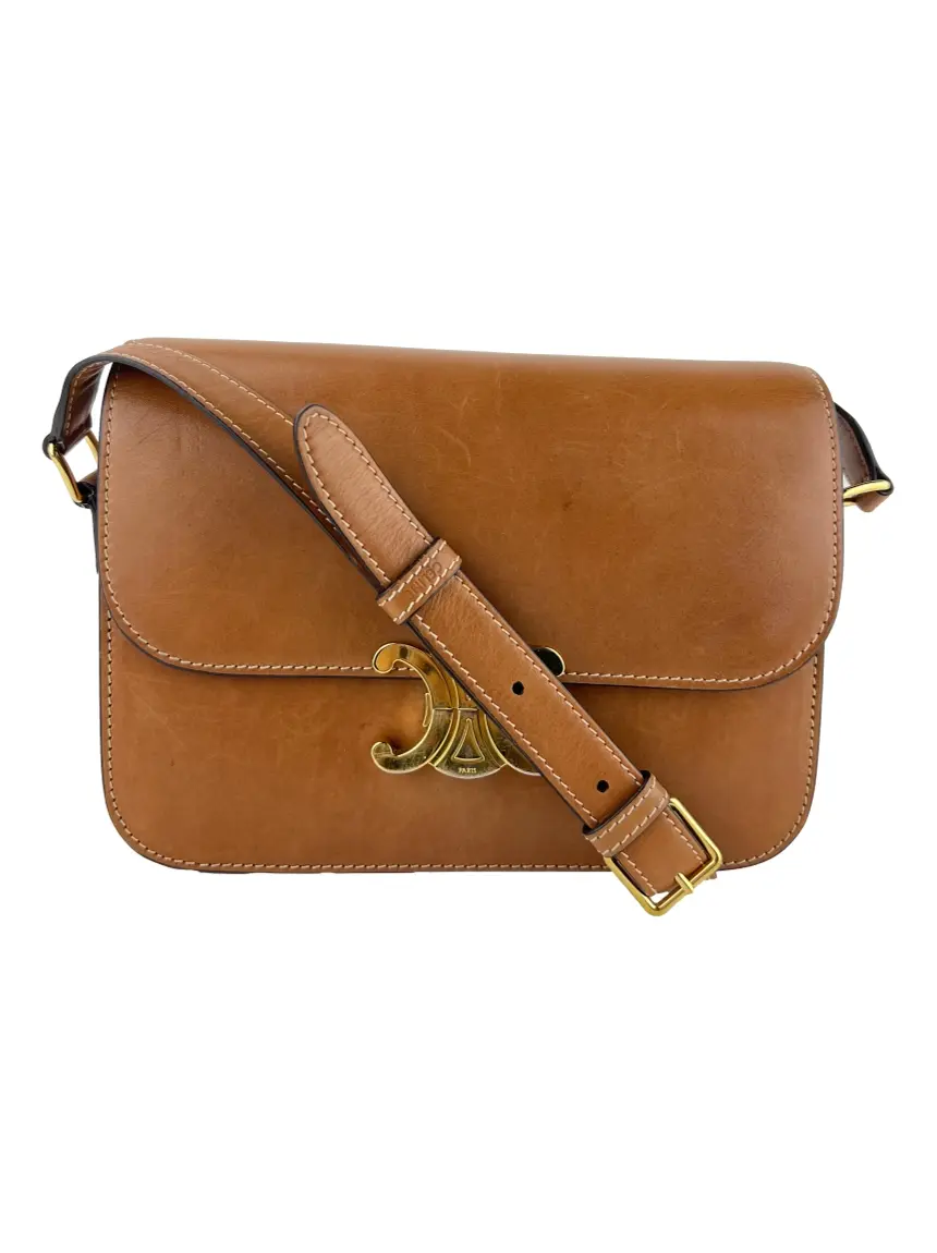 Bolsa Tiracolo Celine Triomphe Classique Marrom - ABOS331 Original