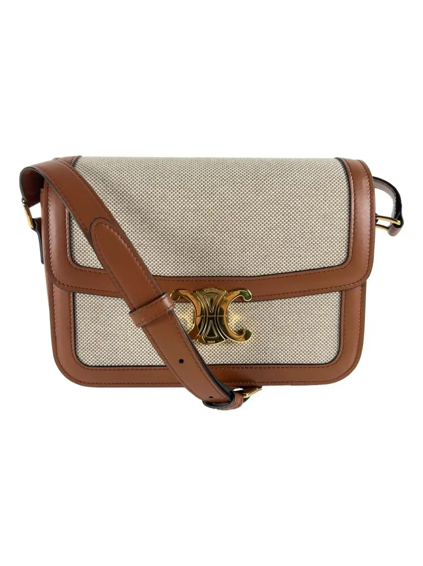 Bolsa Tiracolo Celine Triomphe Marrom - CNJC4 Original | Etiqueta