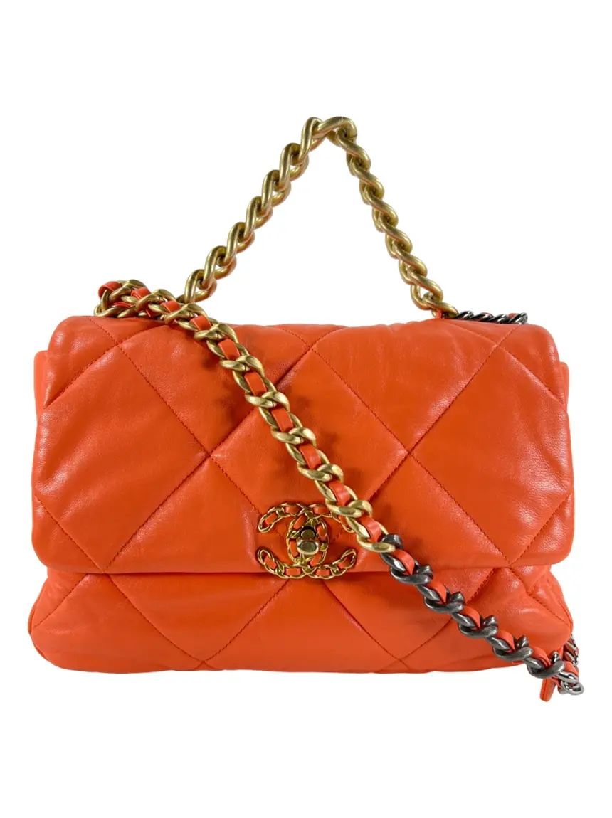 Bolsa Tiracolo Chanel 19 Laranja - CZDL2 Original | Etiqueta Única