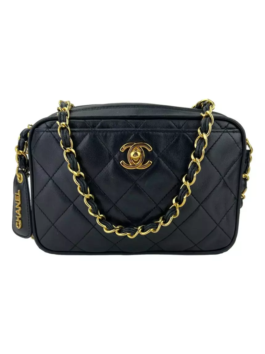 Bolsa Tiracolo Chanel Camera Preta Vintage - CDGY2 Original