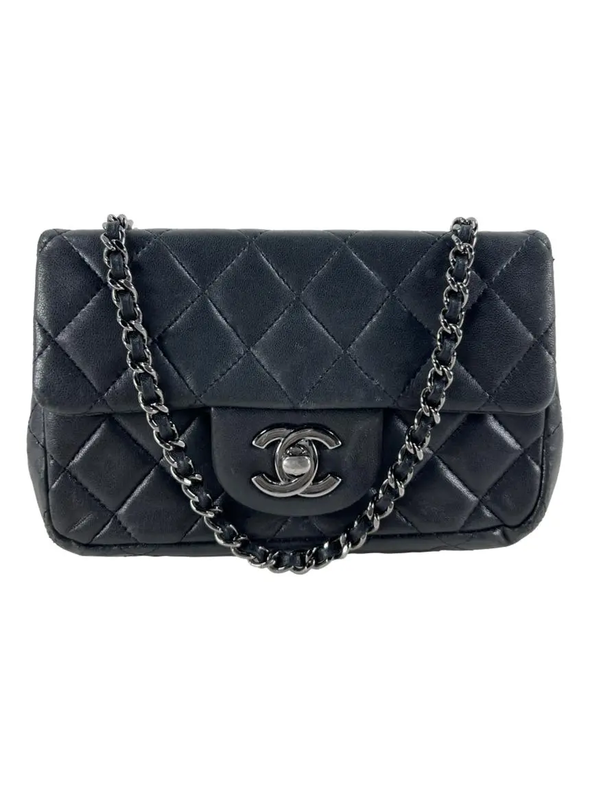 CHANEL ブラックミニバッグ Bolsa Tiracolo Chanel Mini Flap Preta - FOT559 Original | Etiqueta