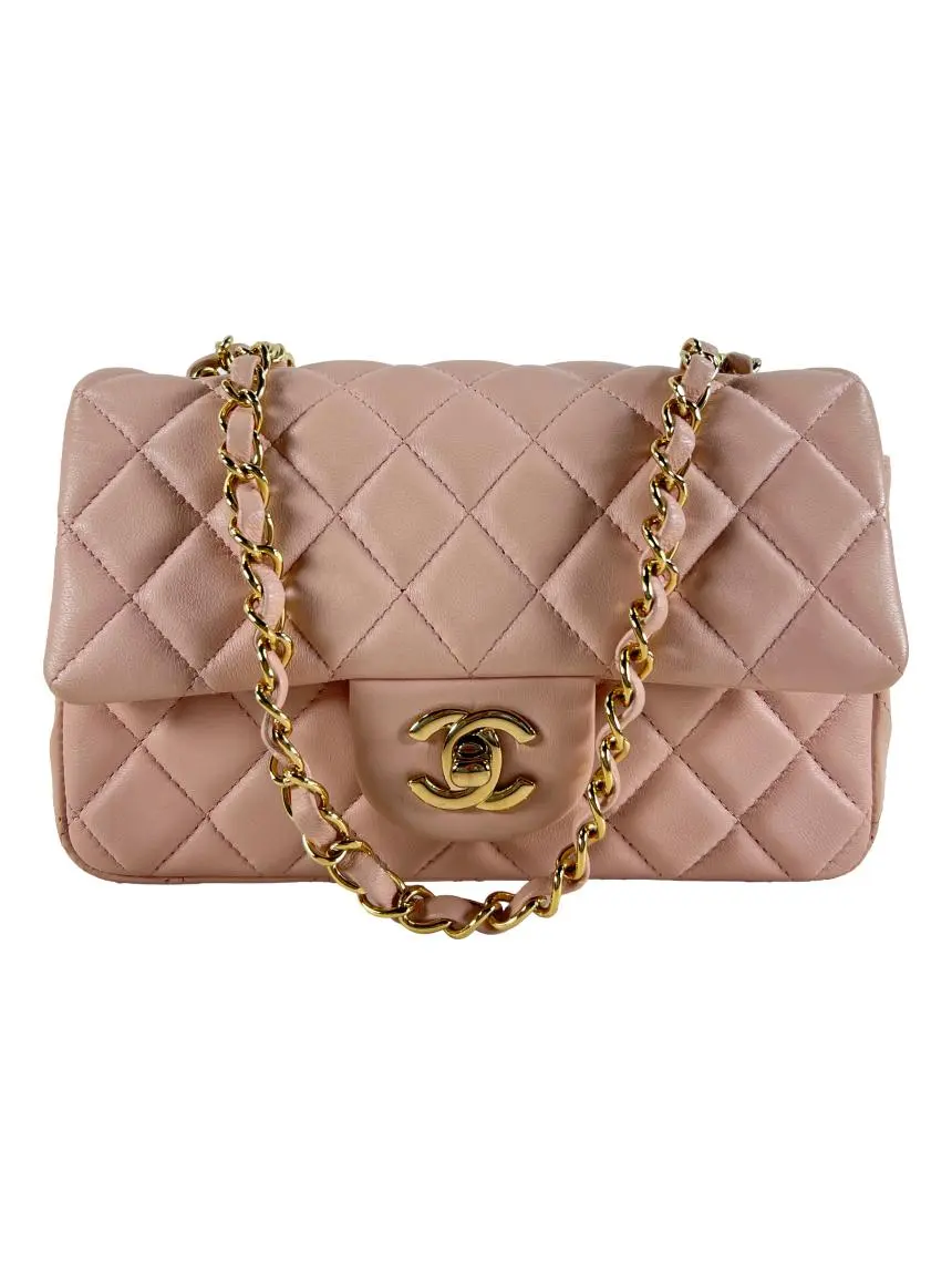 Bolsa Tiracolo Chanel Mini Rectangular Classic Rosa - AJF268