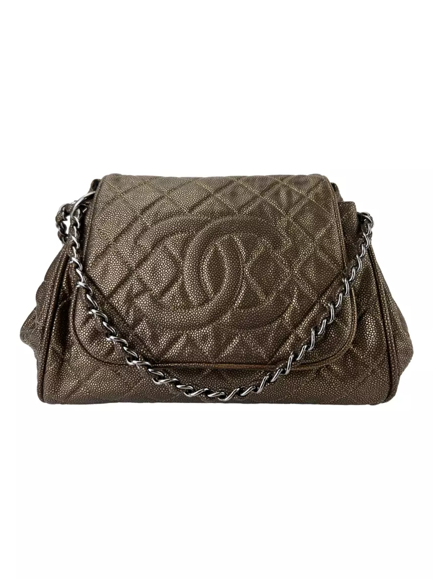 CHANEL Bolsa Tiracolo Chanel Timeless Accordion Flap Bronze - BZZN2