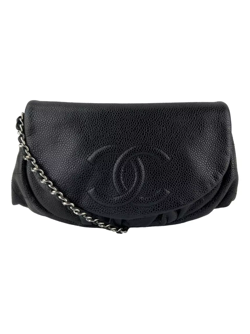 Bolsa Tiracolo Chanel Woc Moon Caviar Preta Original CGGA1