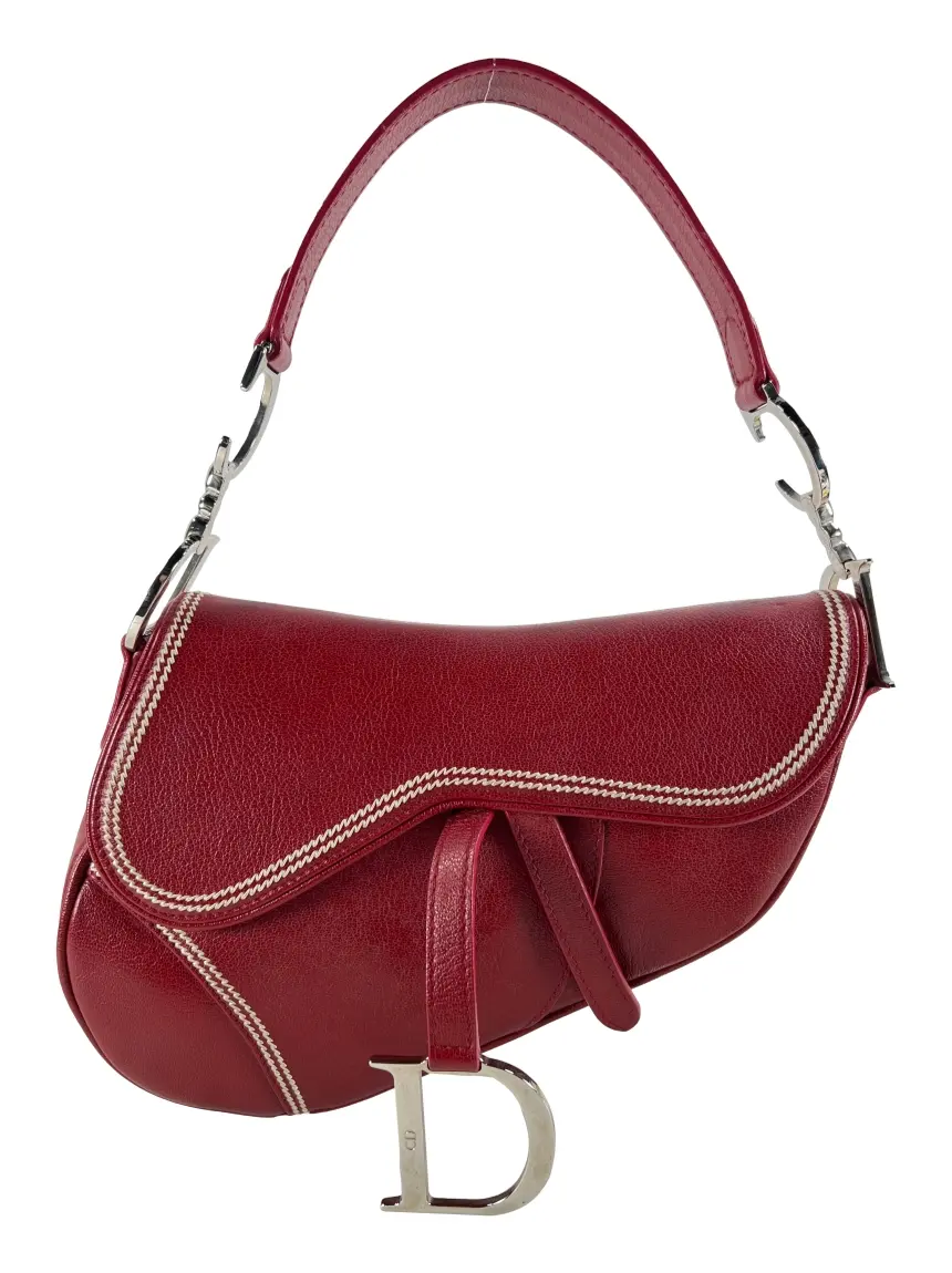 Bolsa Tiracolo Christian Dior Saddle Vermelha Vintage - OQP8